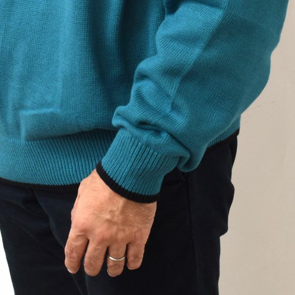 オーガニックコットン LINKING CREWNECK SWEATER