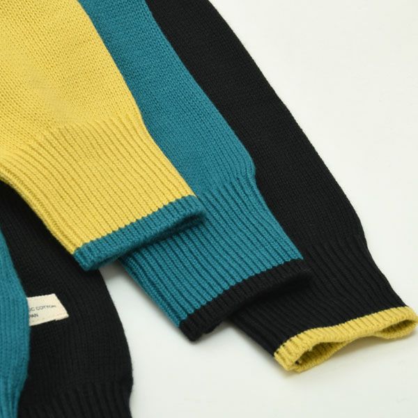 オーガニックコットン LINKING CREWNECK SWEATER