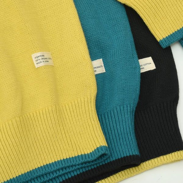 オーガニックコットン LINKING HALF ZIP SWEATER