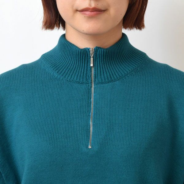 オーガニックコットン LINKING HALF ZIP SWEATER
