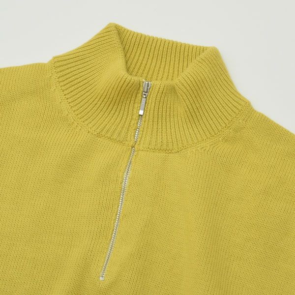 オーガニックコットン LINKING HALF ZIP SWEATER