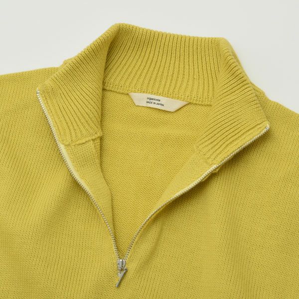 オーガニックコットン LINKING HALF ZIP SWEATER