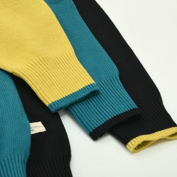 オーガニックコットン LINKING HALF ZIP SWEATER