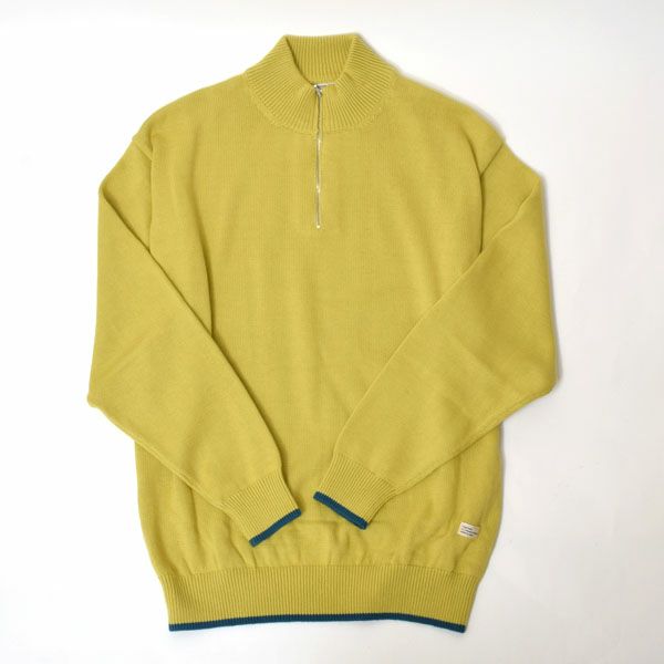 オーガニックコットン LINKING HALF ZIP SWEATER