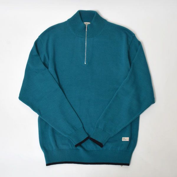 オーガニックコットン LINKING HALF ZIP SWEATER