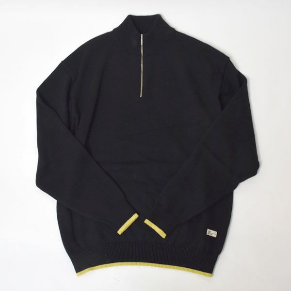 オーガニックコットン LINKING HALF ZIP SWEATER