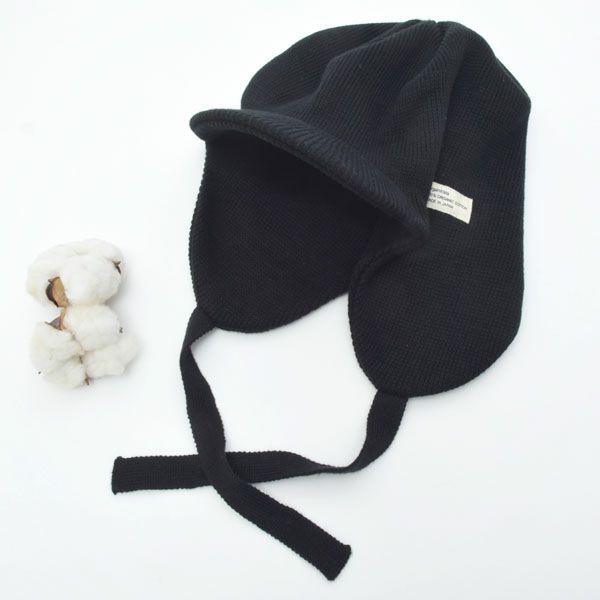 オーガニックコットン EARFLAP KNIT CAP