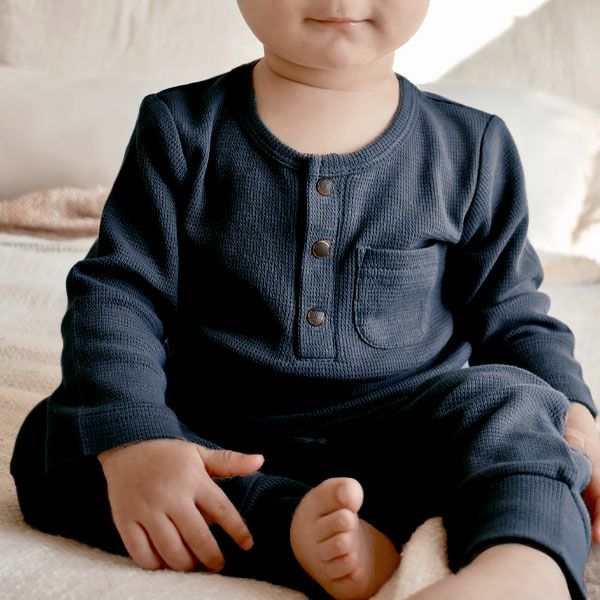 オーガニックコットン キッズ ヘンリー＆ジョガーセット