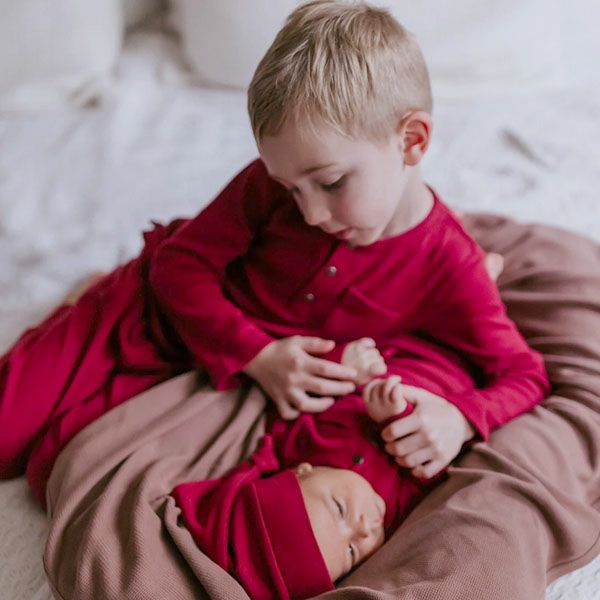 オーガニックコットン キッズ ヘンリー＆ジョガーセット