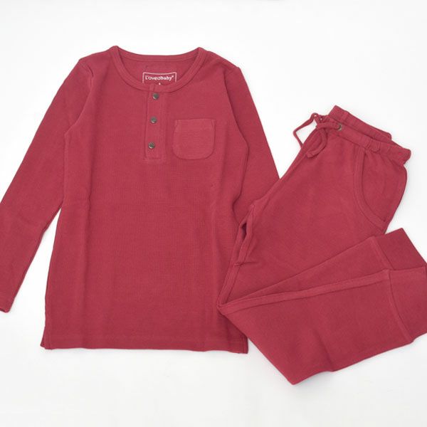 オーガニックコットン キッズ ヘンリー＆ジョガーセット