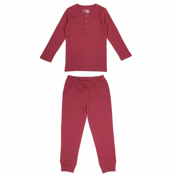 オーガニックコットン キッズ ヘンリー＆ジョガーセット