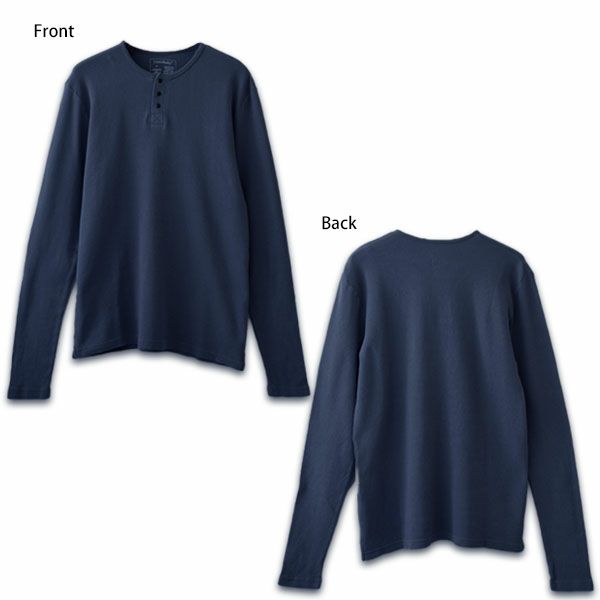 オーガニックコットン メンズ サーマル ラウンジセット（長袖）