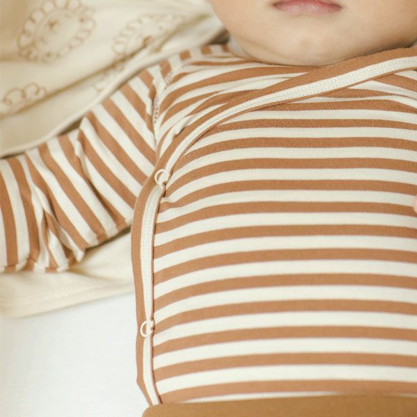 オーガニックコットン ベビー サイドスナップ ボディ（長袖）