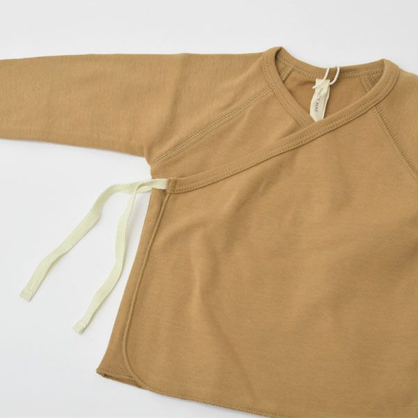 オーガニックコットン ベビー 長袖あわせトップス＆足つきパンツ