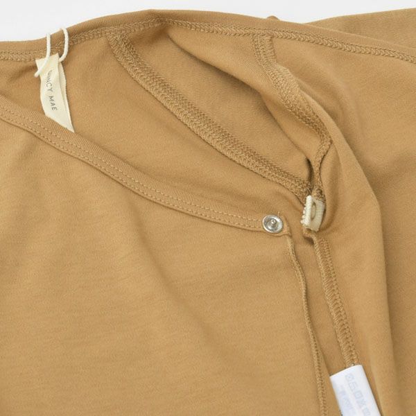 オーガニックコットン ベビー 長袖あわせトップス＆足つきパンツ