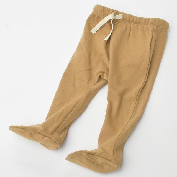 オーガニックコットン ベビー 長袖あわせトップス＆足つきパンツ