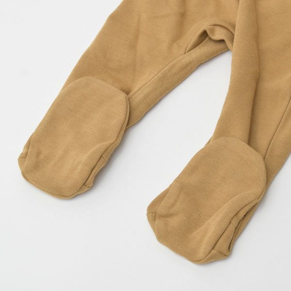 オーガニックコットン ベビー 長袖あわせトップス＆足つきパンツ