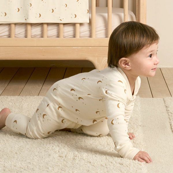 オーガニックコットン ベビー ジッパーカバーオール(長袖)