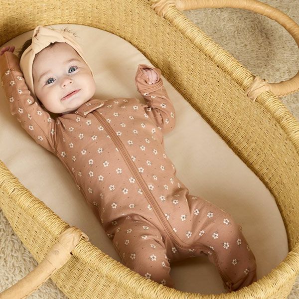 オーガニックコットン ベビー ジッパーカバーオール(長袖)