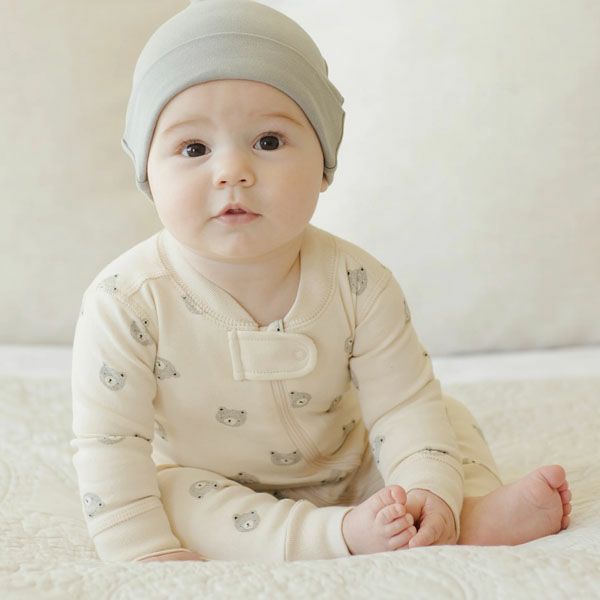 オーガニックコットン ベビー ジッパーカバーオール(長袖)