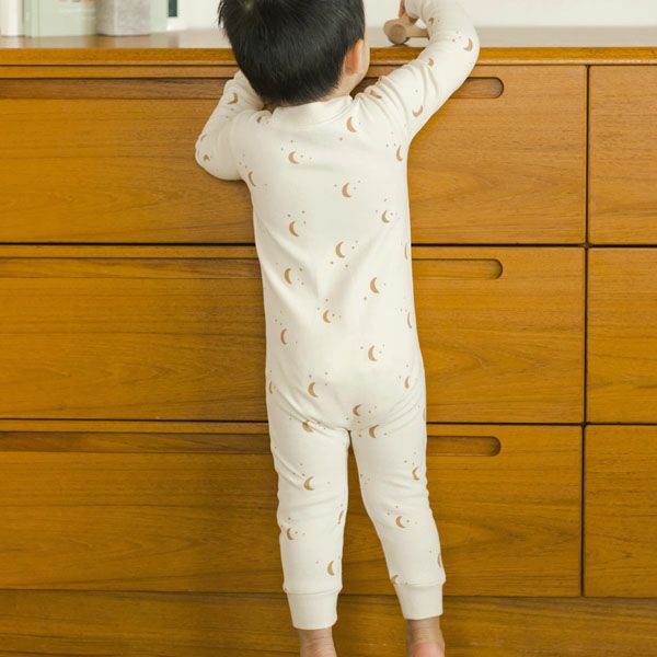 オーガニックコットン ベビー ジッパーカバーオール(長袖)