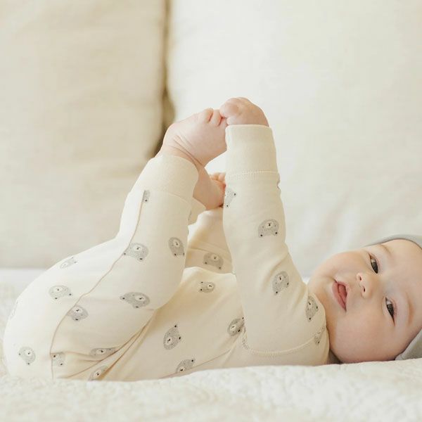 オーガニックコットン ベビー ジッパーカバーオール(長袖)