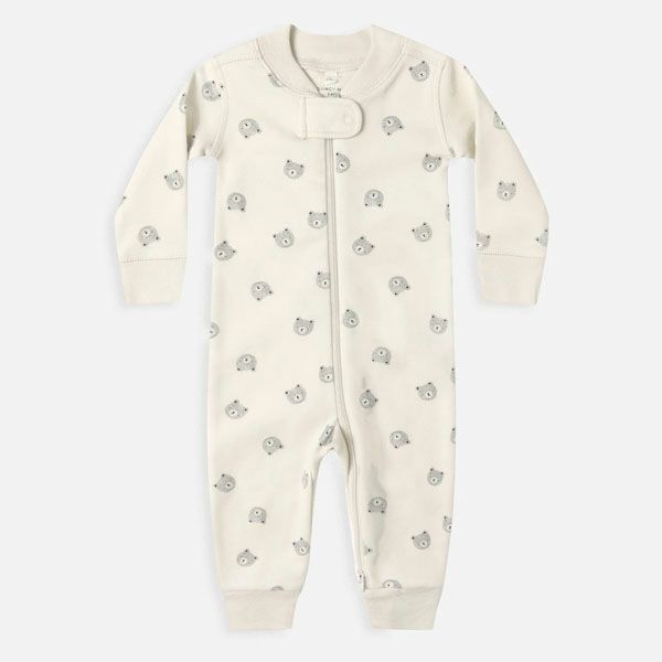 オーガニックコットン ベビー ジッパーカバーオール(長袖)