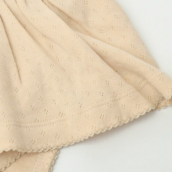 オーガニックコットン ベビー ポインテルスカート付き ロンパース(長袖)