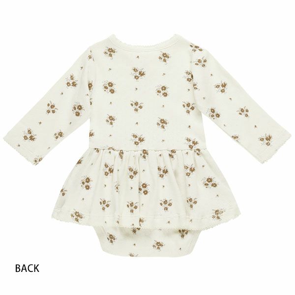 オーガニックコットン ベビー ポインテルスカート付き ロンパース(長袖)