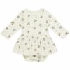 オーガニックコットン ベビー ポインテルスカート付き ロンパース(長袖)