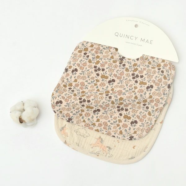 オーガニックコットン ベビー カーゼ＆パイルビブ 2枚セット