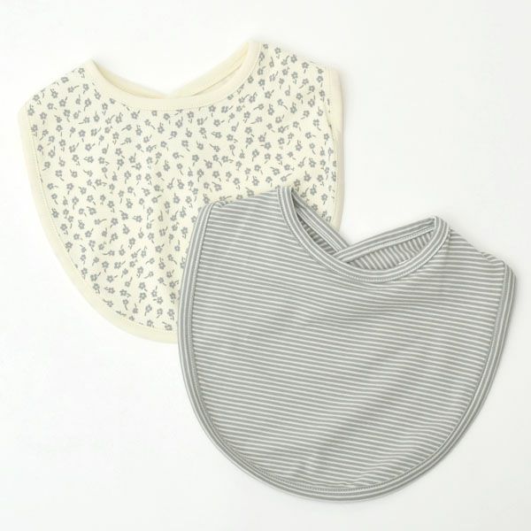 オーガニックコットン ベビー スナップビブ 2枚セット