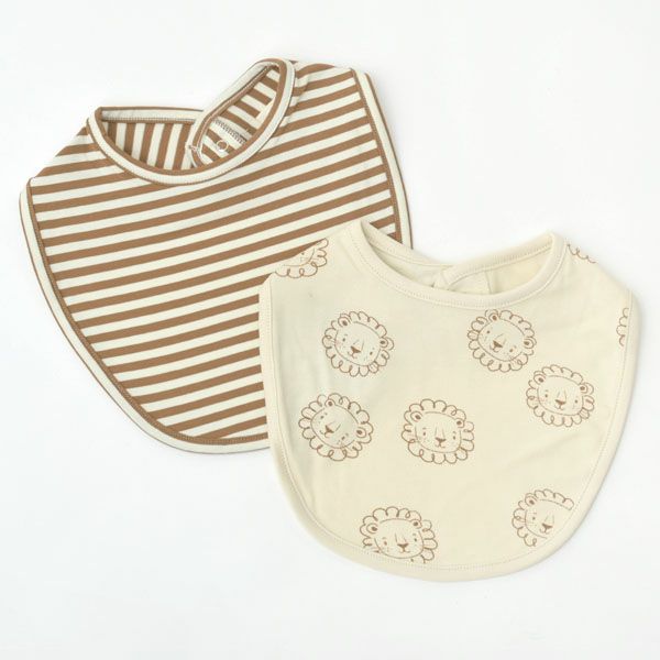 オーガニックコットン ベビー スナップビブ 2枚セット