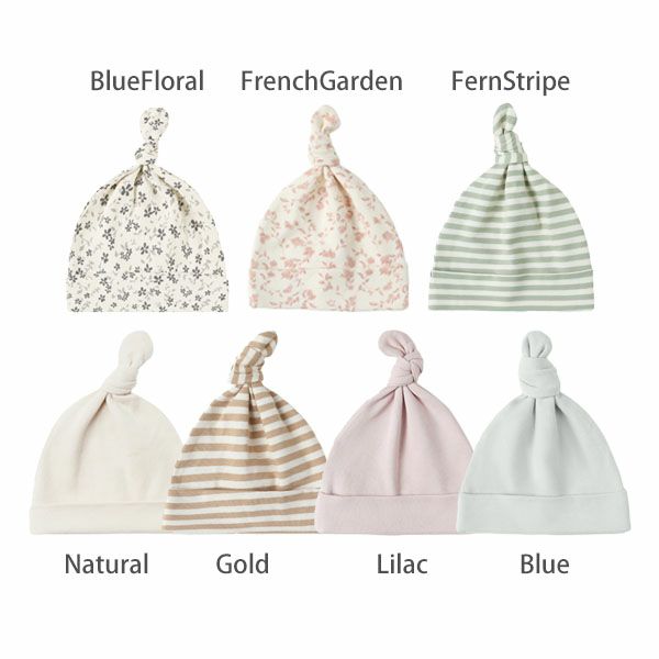 オーガニックコットン ベビー 結び帽