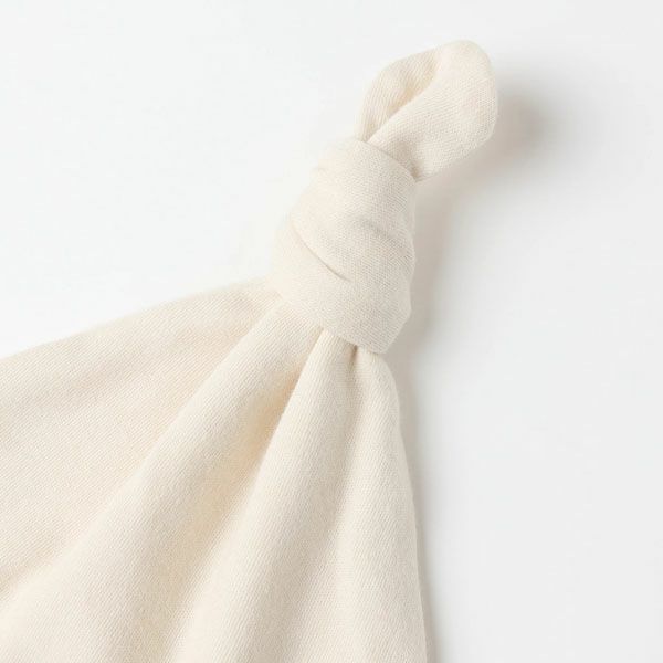 オーガニックコットン ベビー 結び帽