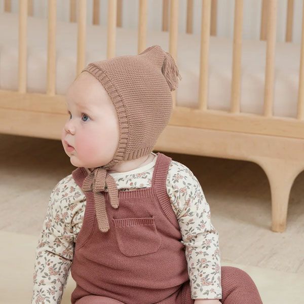 BABY フルボンネット 赤