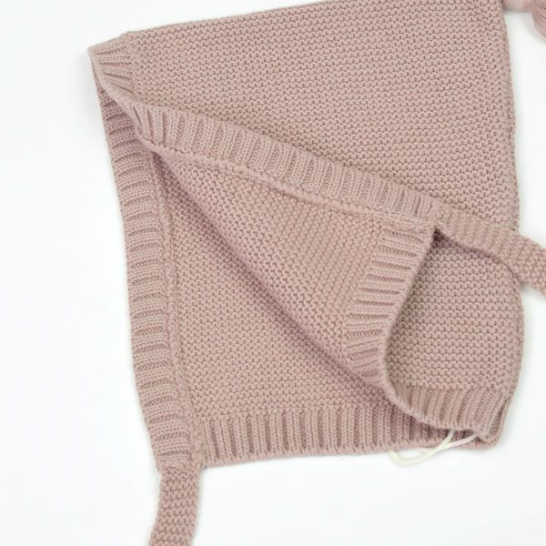 オーガニックコットン ベビー ニット ピクシーボンネット