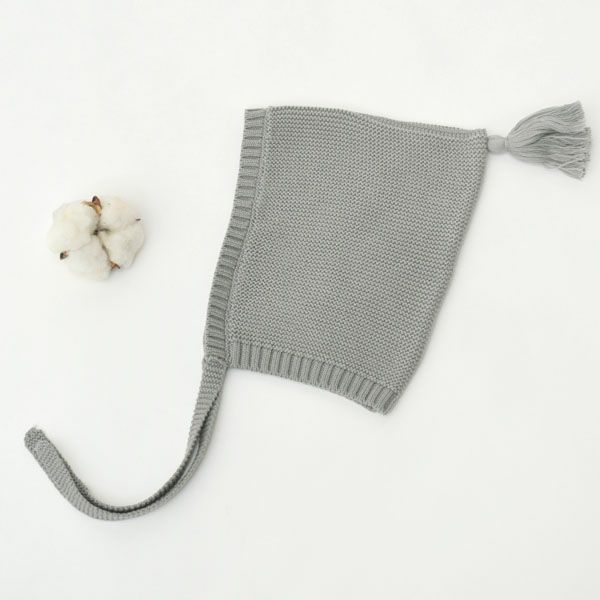 オーガニックコットン ベビー ニット ピクシーボンネット