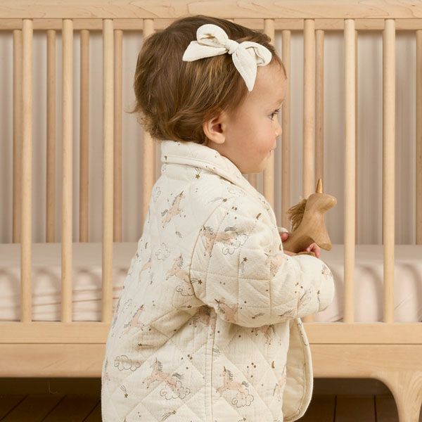 オーガニックコットン ベビー リボン ヘアクリップ
