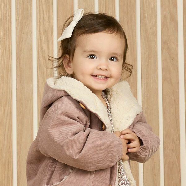 オーガニックコットン ベビー リボン ヘアクリップ