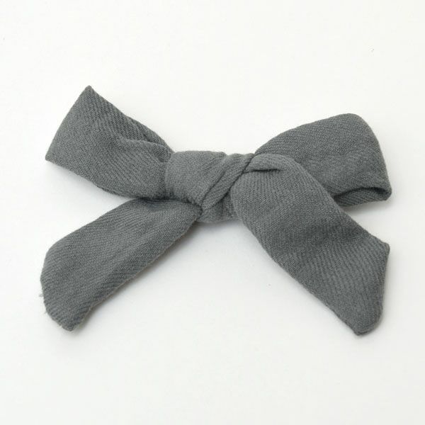 オーガニックコットン ベビー リボン ヘアクリップ