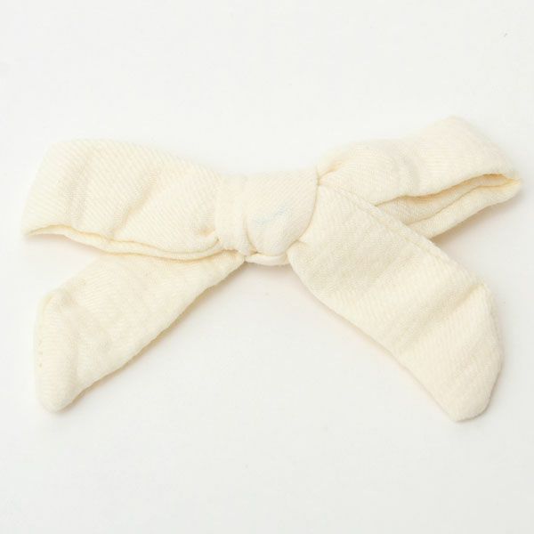 オーガニックコットン ベビー リボン ヘアクリップ