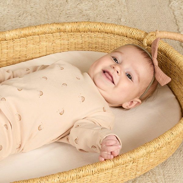 オーガニックコットン ベビー ガーゼ結び ヘアバンド