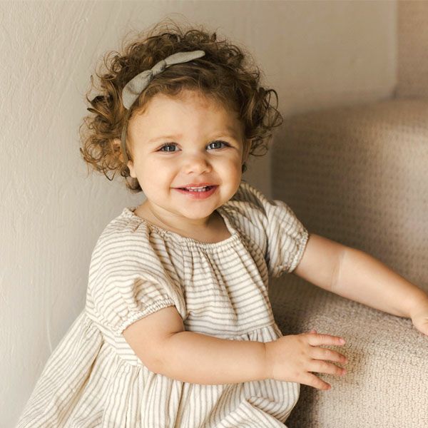 オーガニックコットン ベビー ガーゼ結び ヘアバンド