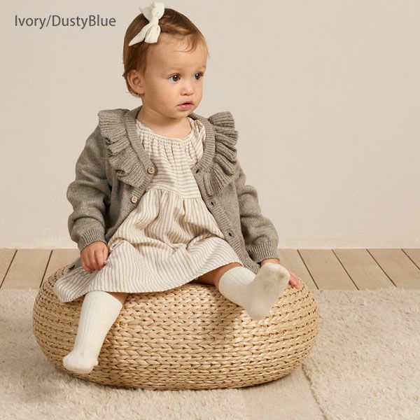 オーガニックコットン ベビー ソックス 2色組