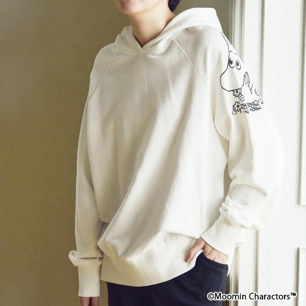 オーガニックコットン ムーミン ユニセックス ミニ裏毛フーディ