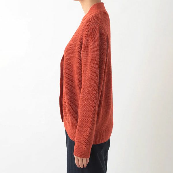 オーガニックコットン ニットタック編みカーディガン