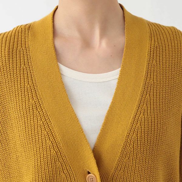 オーガニックコットン ニットタック編みカーディガン