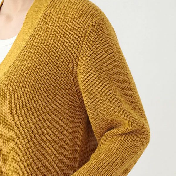 オーガニックコットン ニットタック編みカーディガン