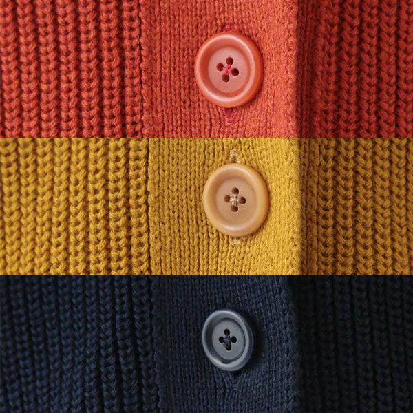 オーガニックコットン ニットタック編みカーディガン